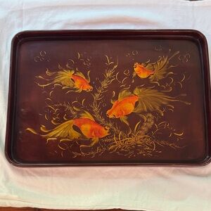 Vintage Vietnamese MCM Lacquered Tray